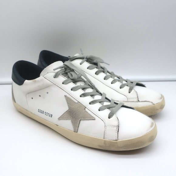 Golden Goose Other - GOLDEN GOOSE SUPERSTAR SNEAKERS WHITE/NAVY LEATHER & GRAY SUEDE SIZE 46 NEW